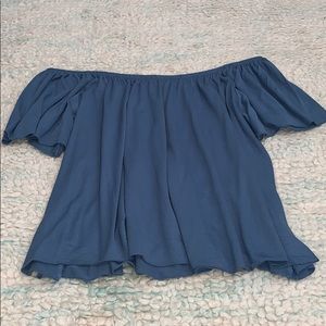 BP Blue Off the Shoulder Top